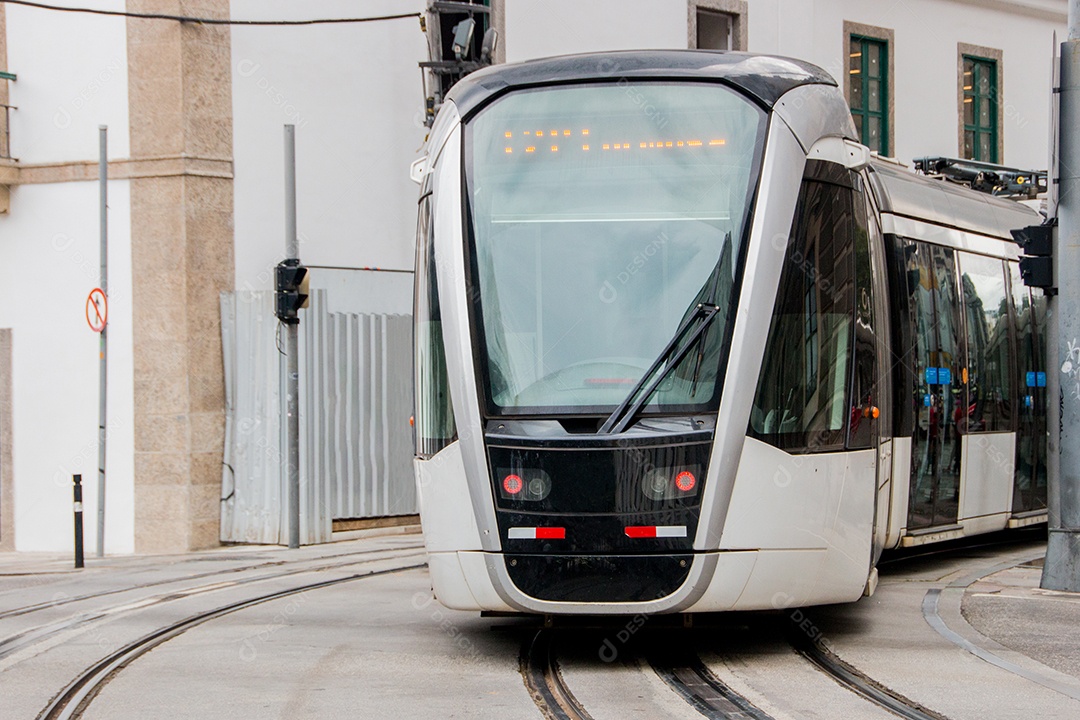 Trem VLT no centro do Rio de Janeiro.