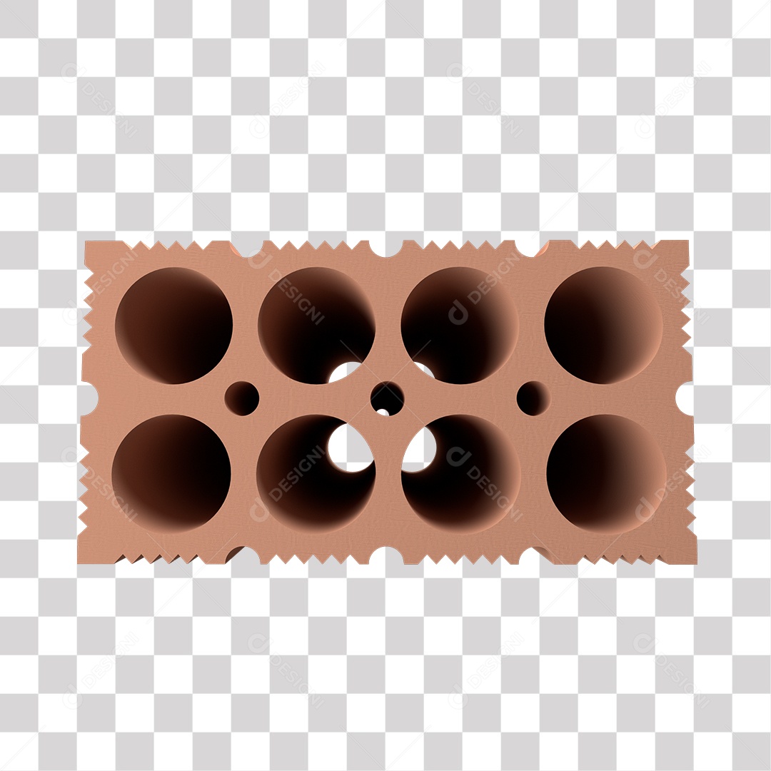 Elemento 3D Para Composição Tijolo De Barro Marrom PNG Transparente