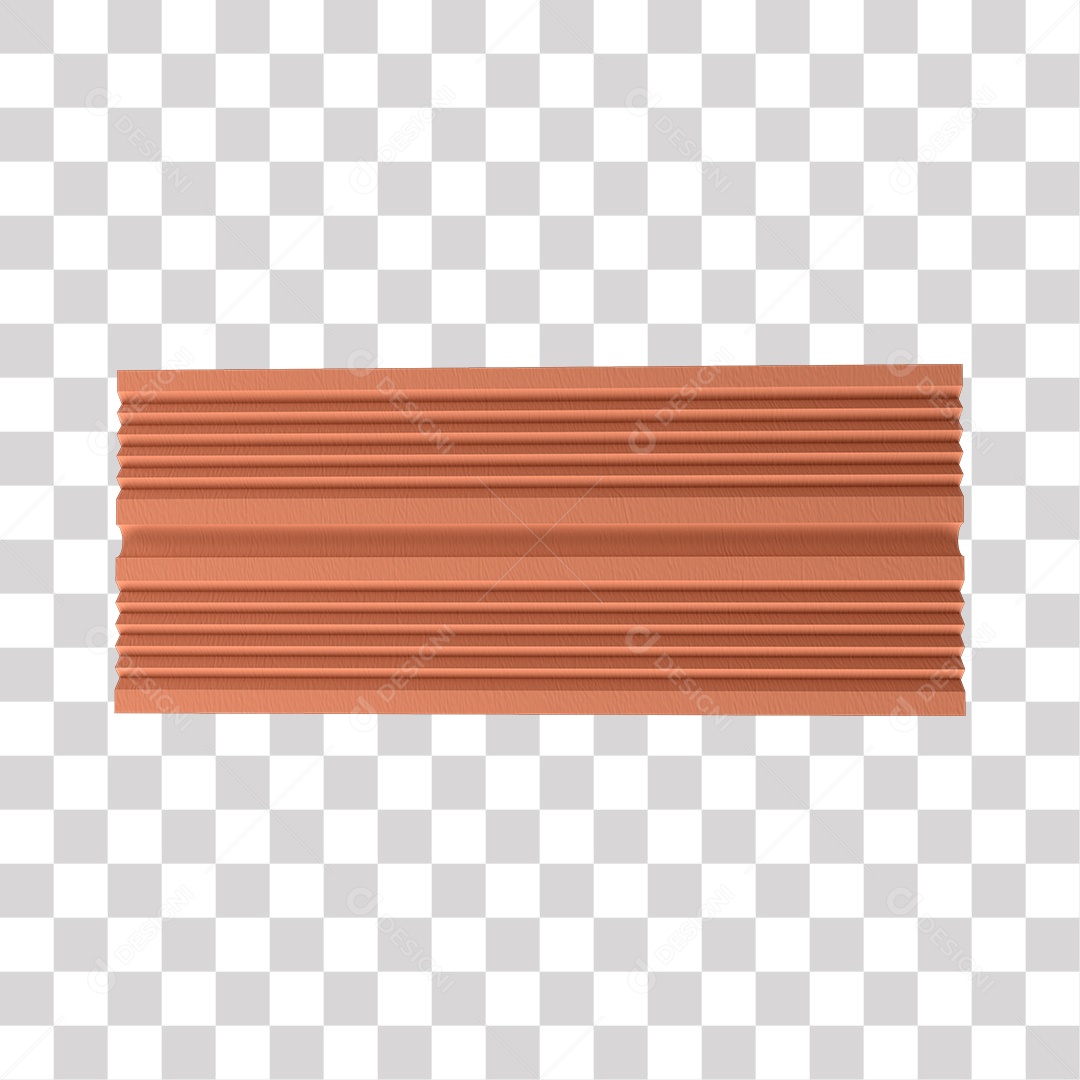 Elemento 3D Para Composição Tijolo De Barro Marrom PNG Transparente