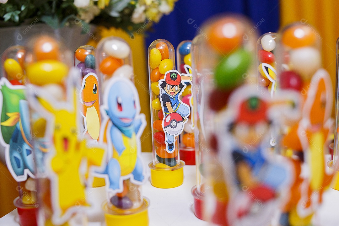 decoração de aniversário com tema pokémon