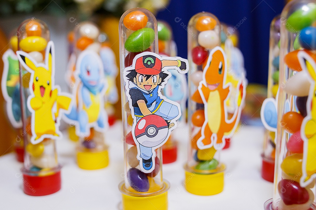 decoração de aniversário com tema pokémon
