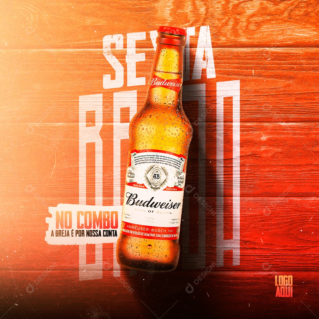 Friday the beer is on us Barbearia Social Media PSD Editable