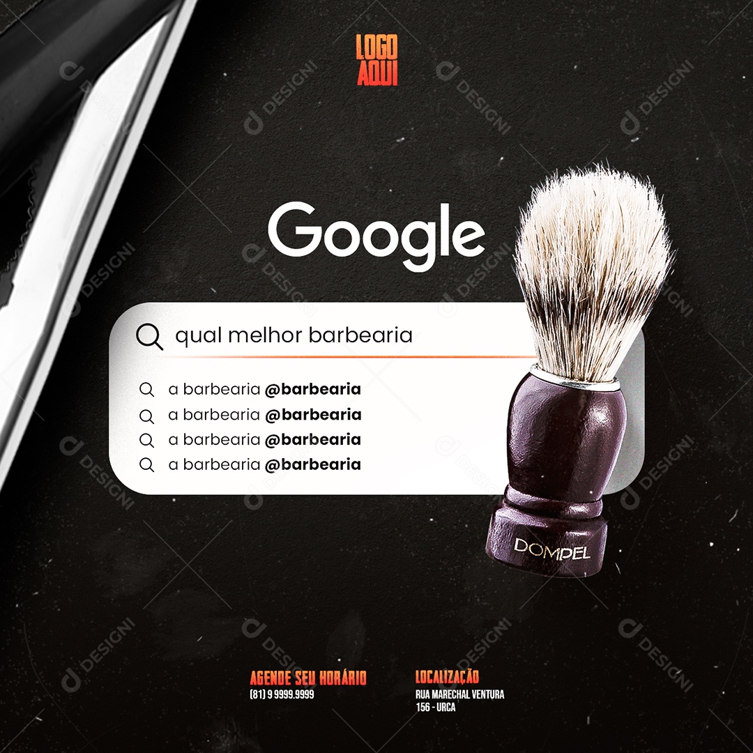 Qual a melhor Barbearia  Social Media PSD Editável