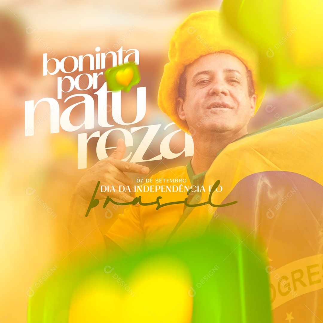 Bonita por natureza Dia da Independência do Brasil Social Media PSD Editável