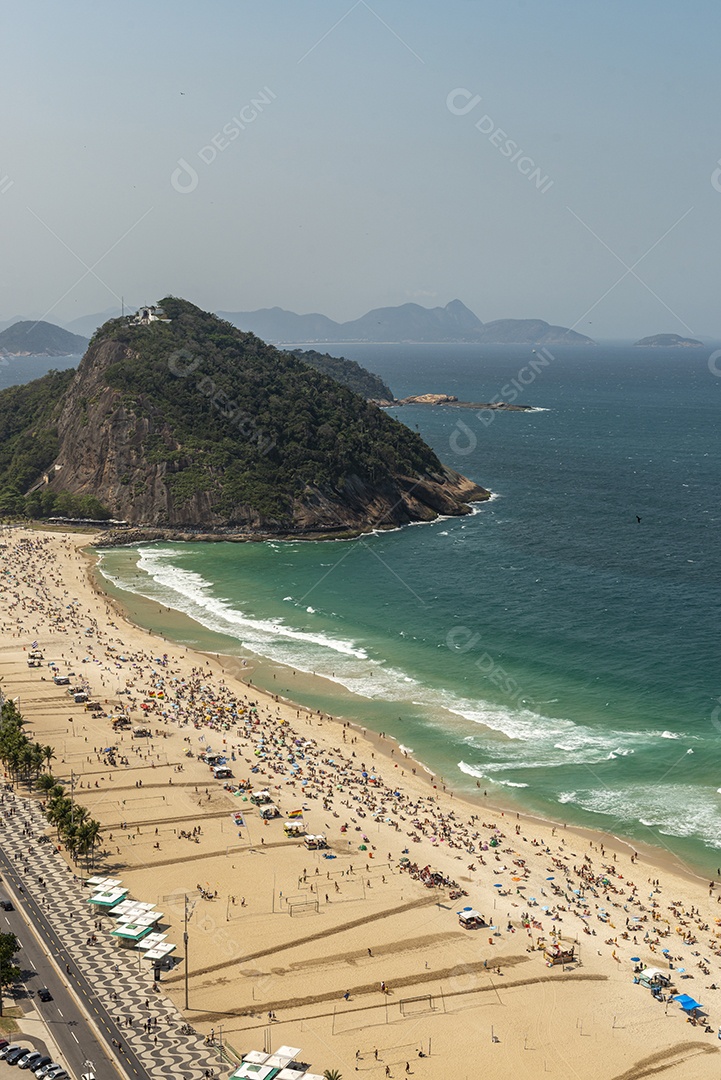 Imagens aéreas da Praia de Copacabana, Rio de Janeiro