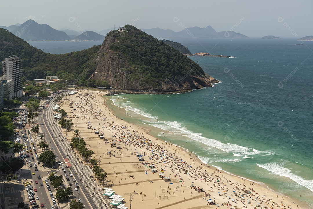 Imagens aéreas da Praia de Copacabana, Rio de Janeiro