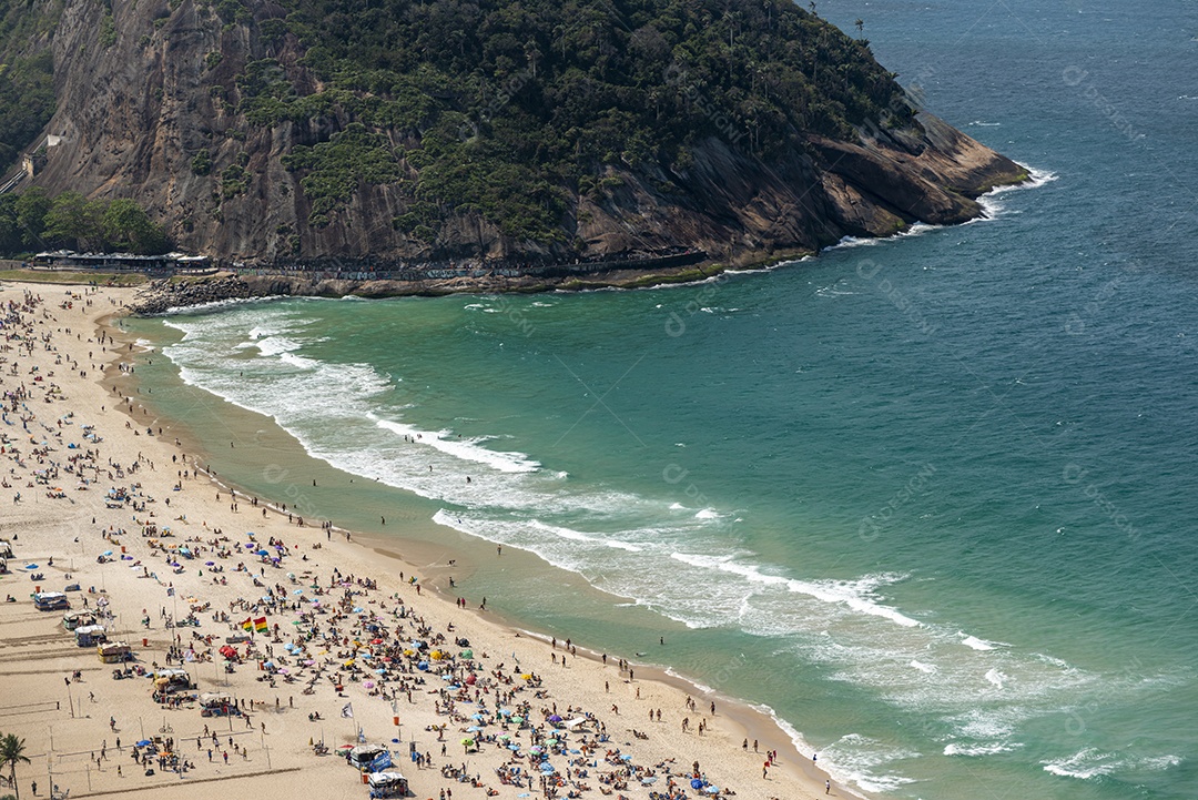 Imagens aéreas da Praia de Copacabana, Rio de Janeiro