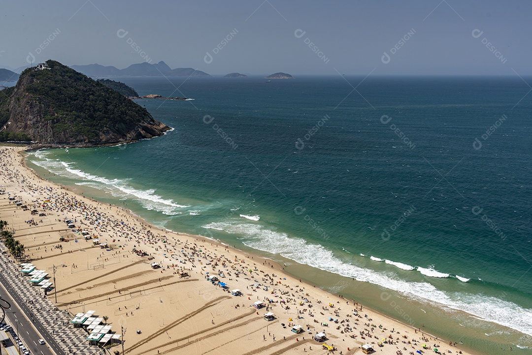 Imagens aéreas da Praia de Copacabana, Rio de Janeiro