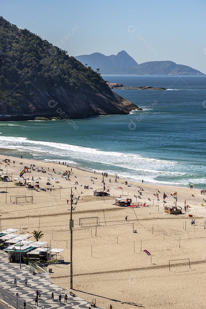Imagens aéreas da Praia de Copacabana, Rio de Janeiro