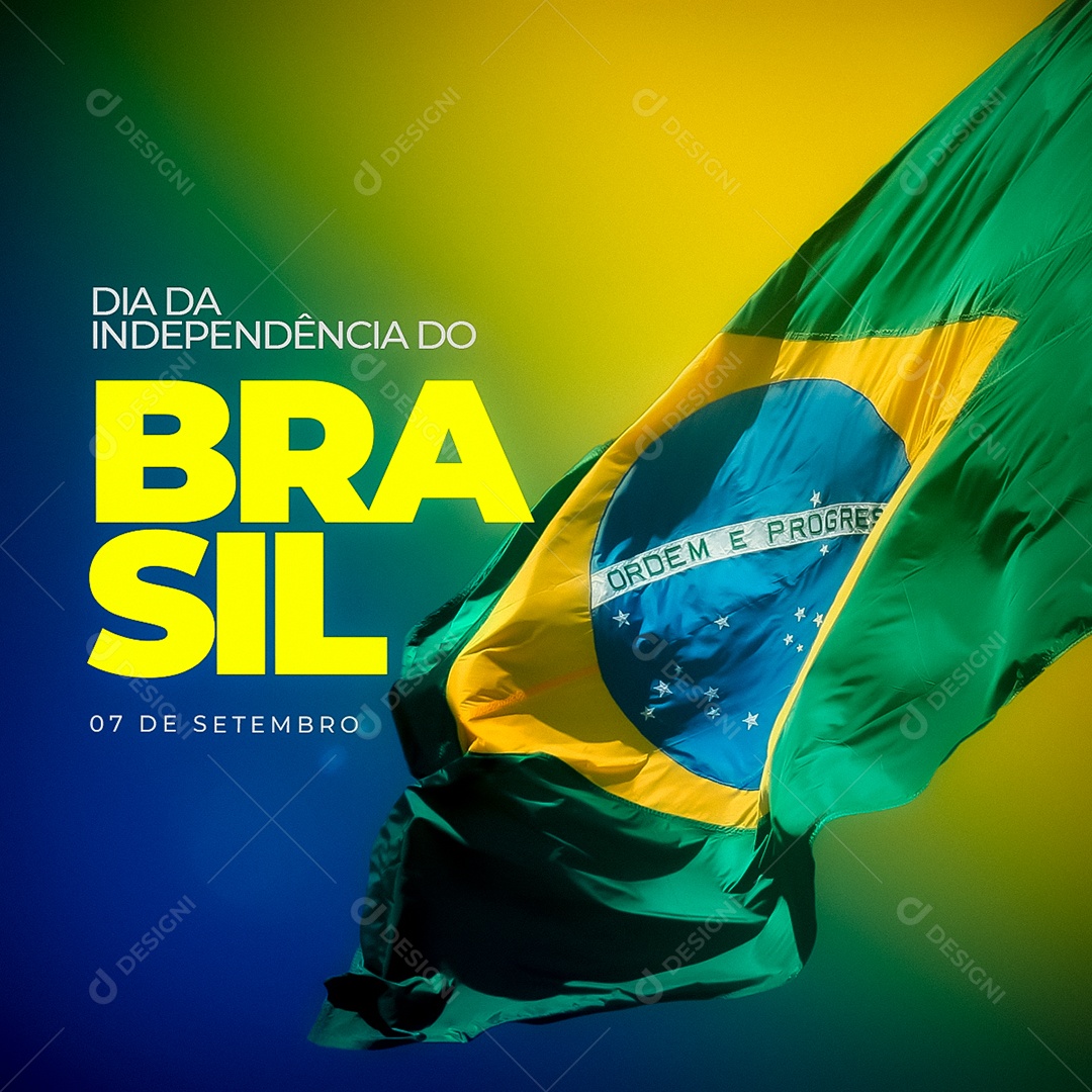 Dia da Independência do Brasil 7 de Setembro Social Media PSD Editável