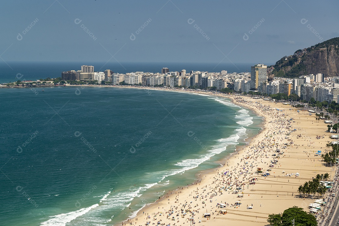 Imagens aéreas da Praia de Copacabana, Rio de Janeiro