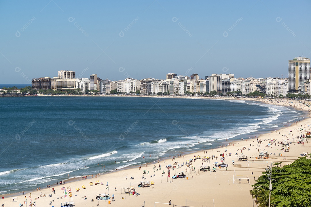 Imagens aéreas da Praia de Copacabana, Rio de Janeiro