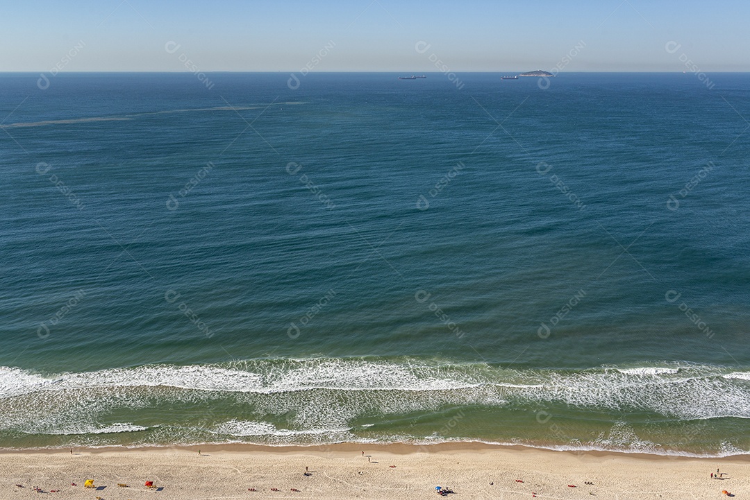 Imagens aéreas da Praia de Copacabana, Rio de Janeiro