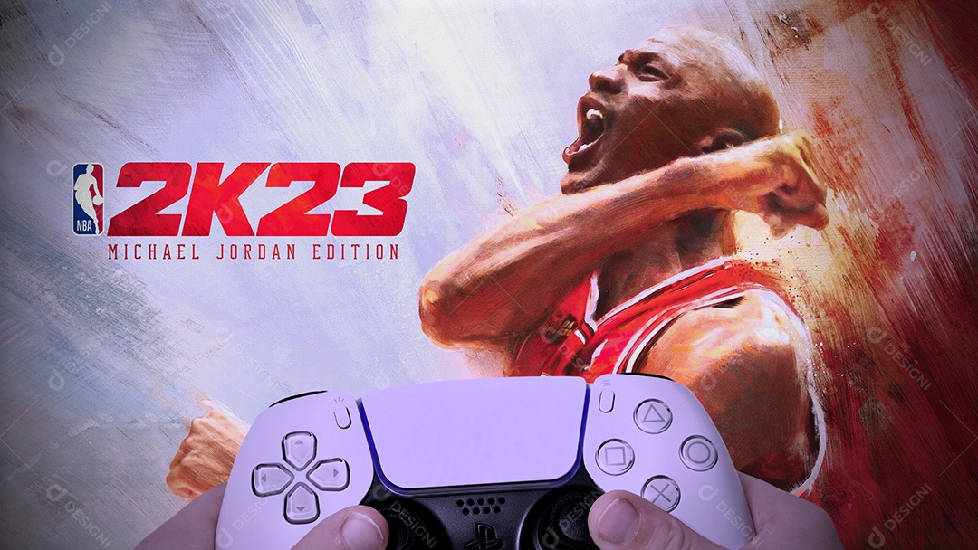 Garoto joga NBA 2K23 com controle do Playstation 5
