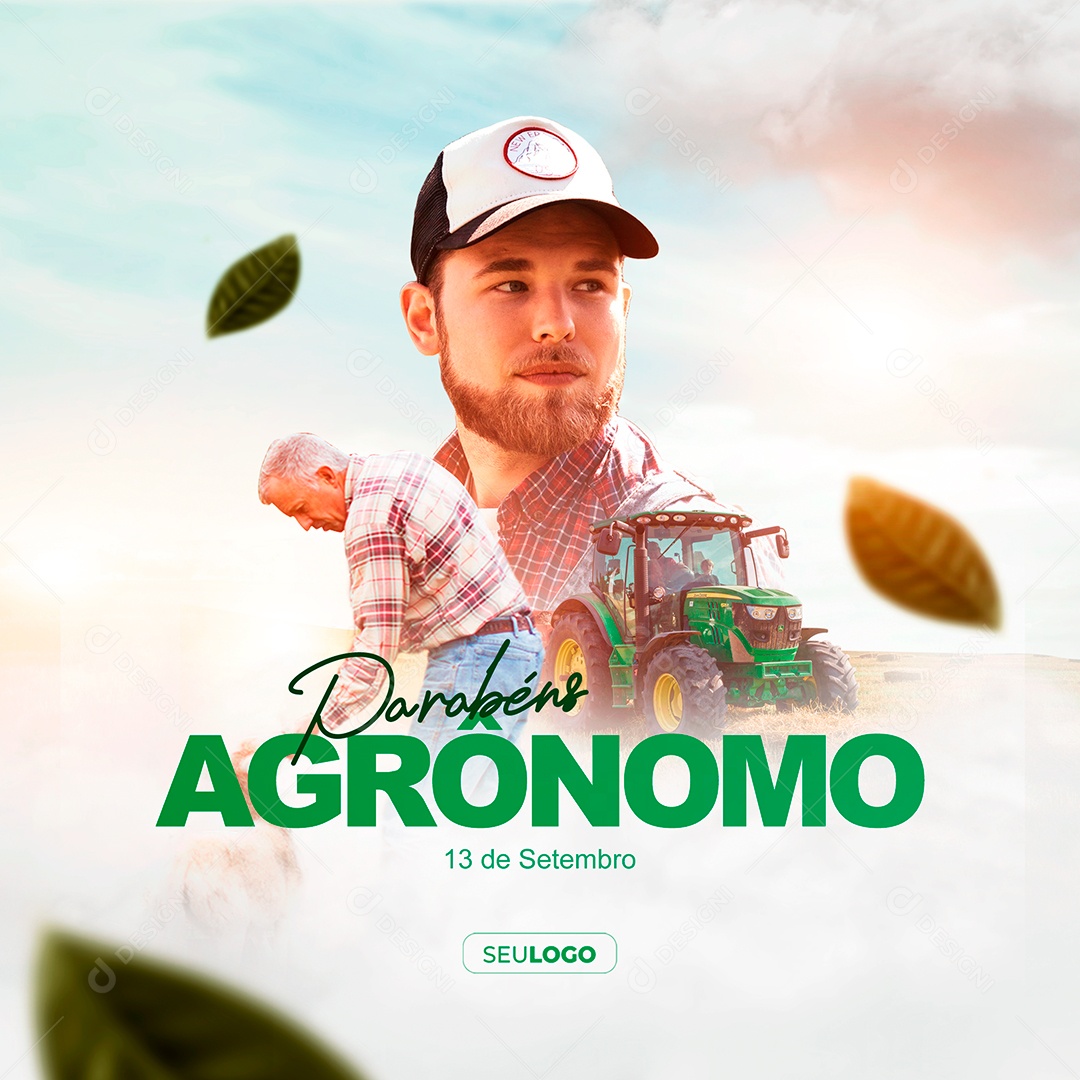 Parabéns Dia do Agrônomo 13 de setembro Social Media PSD Editável