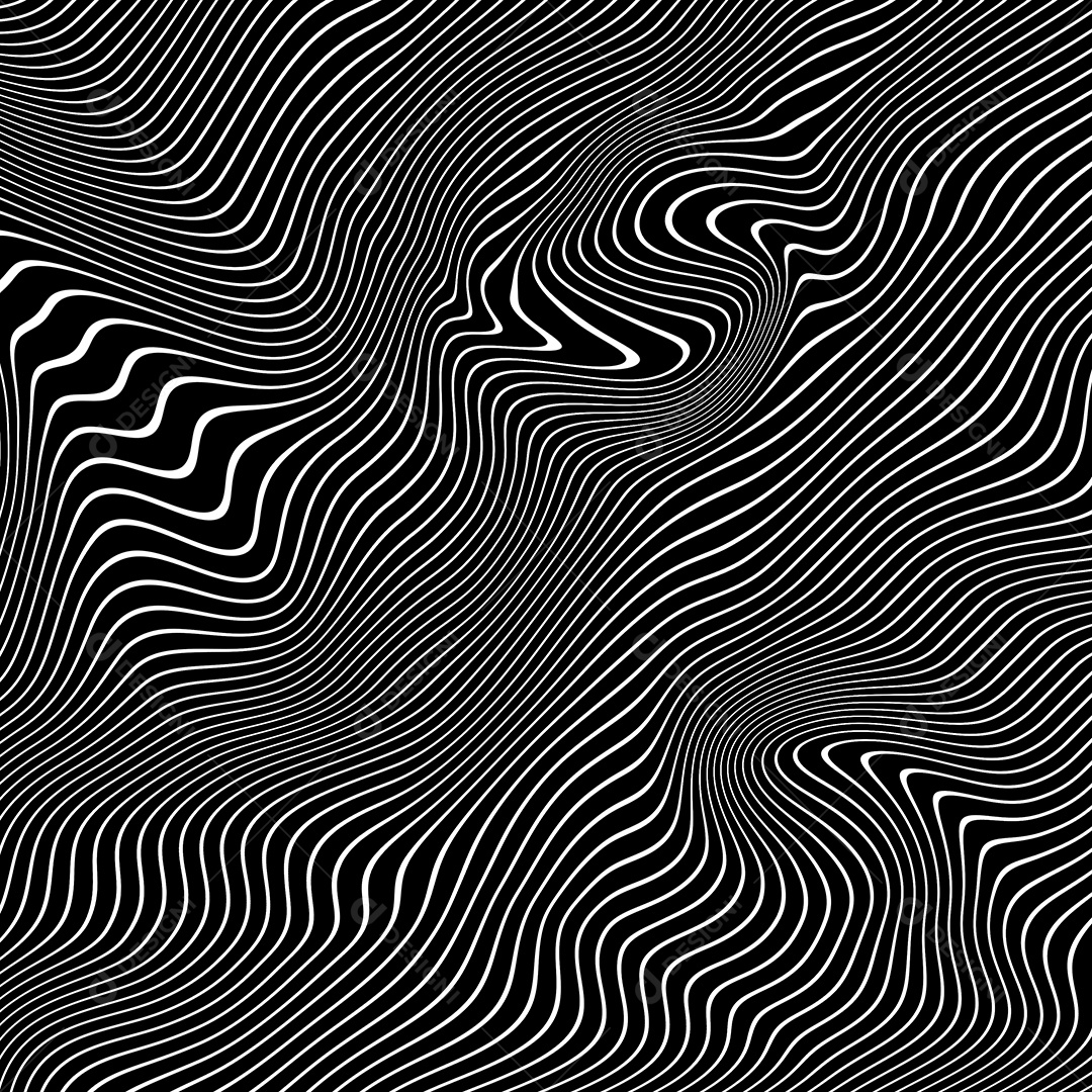 Pano de fundo abstrato. Ondas e linhas em preto e branco.