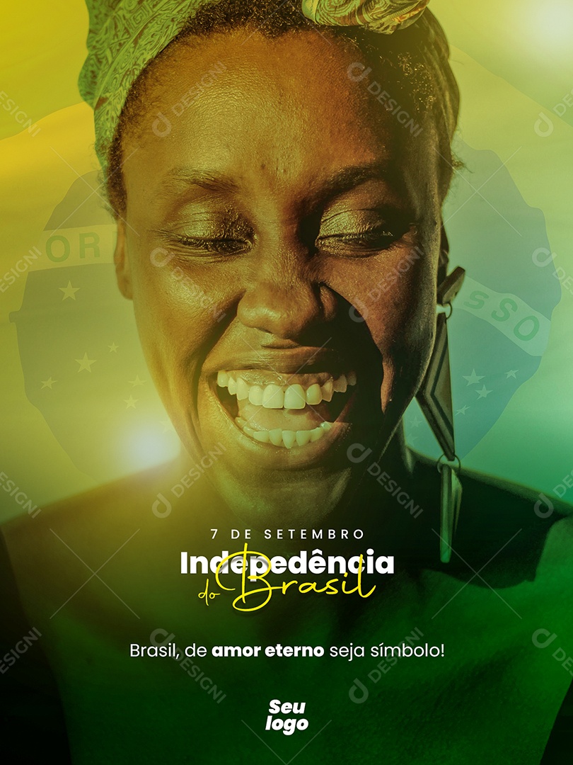 Brasil de Amor eterno seja símbolo Dia da Independência do Brasil Social Media PSD Editável