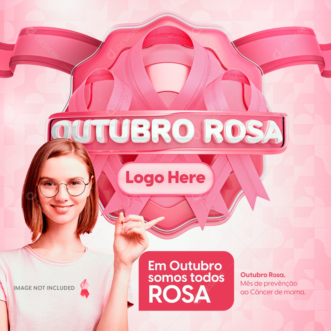 Outubro Rosa Data Comemorativa Mês De Prevenção Ao Câncer De Mama Social Media PSD Editável