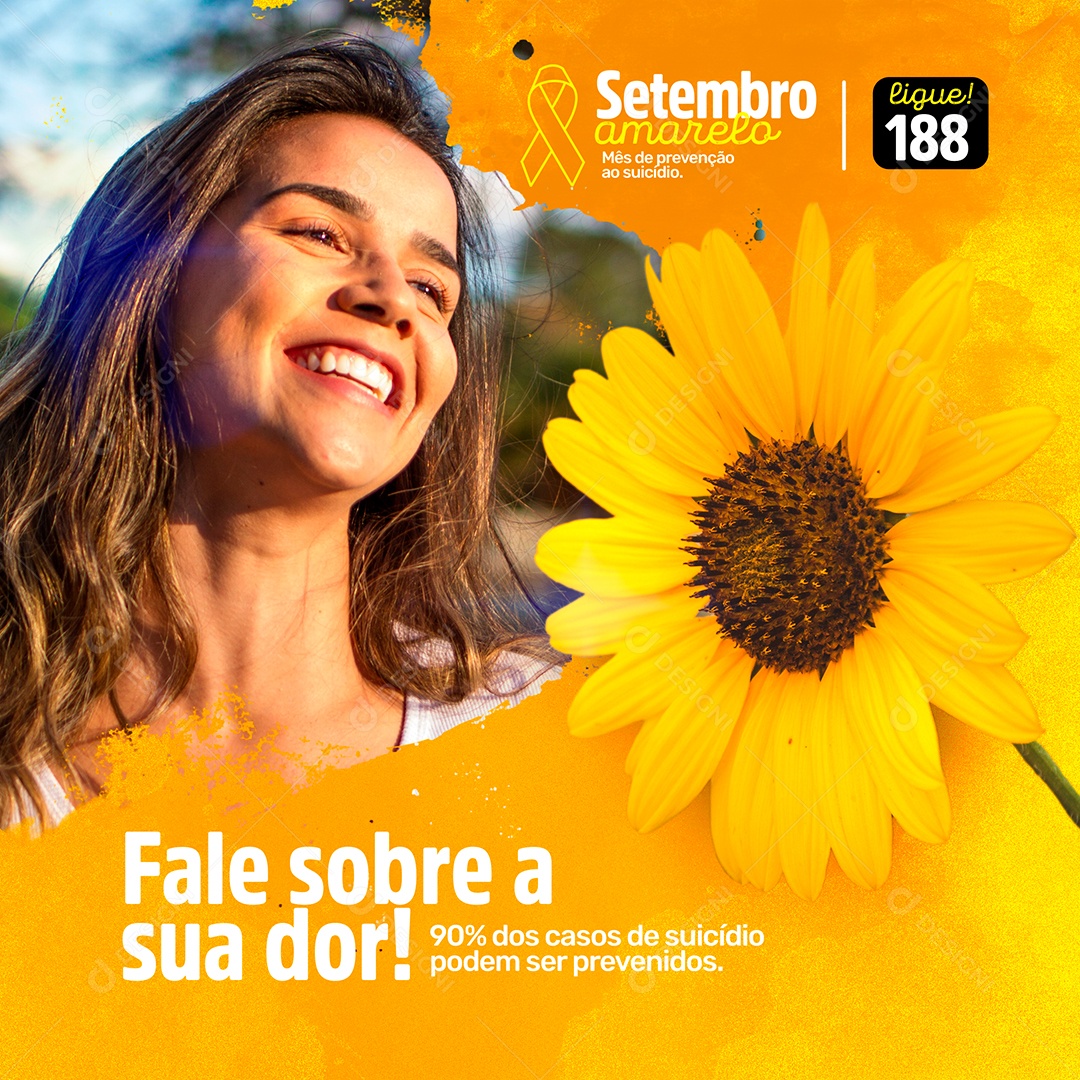 Social Media Setembro Amarelo Mês de Prevenção Ao Suicídio PSD Editável