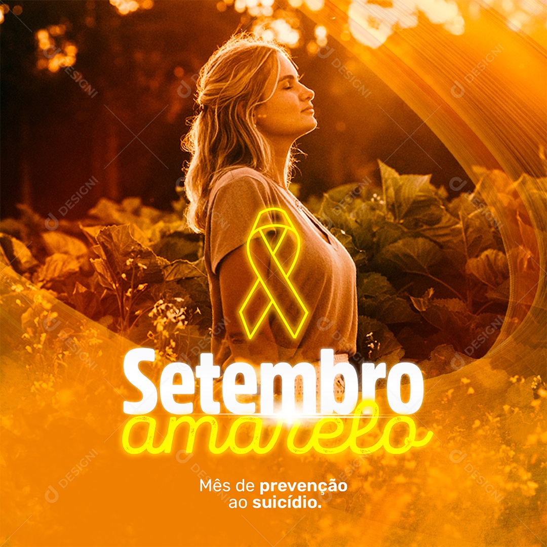 Social Media Setembro Amarelo Mês de Prevenção Ao Suicídio PSD Editável
