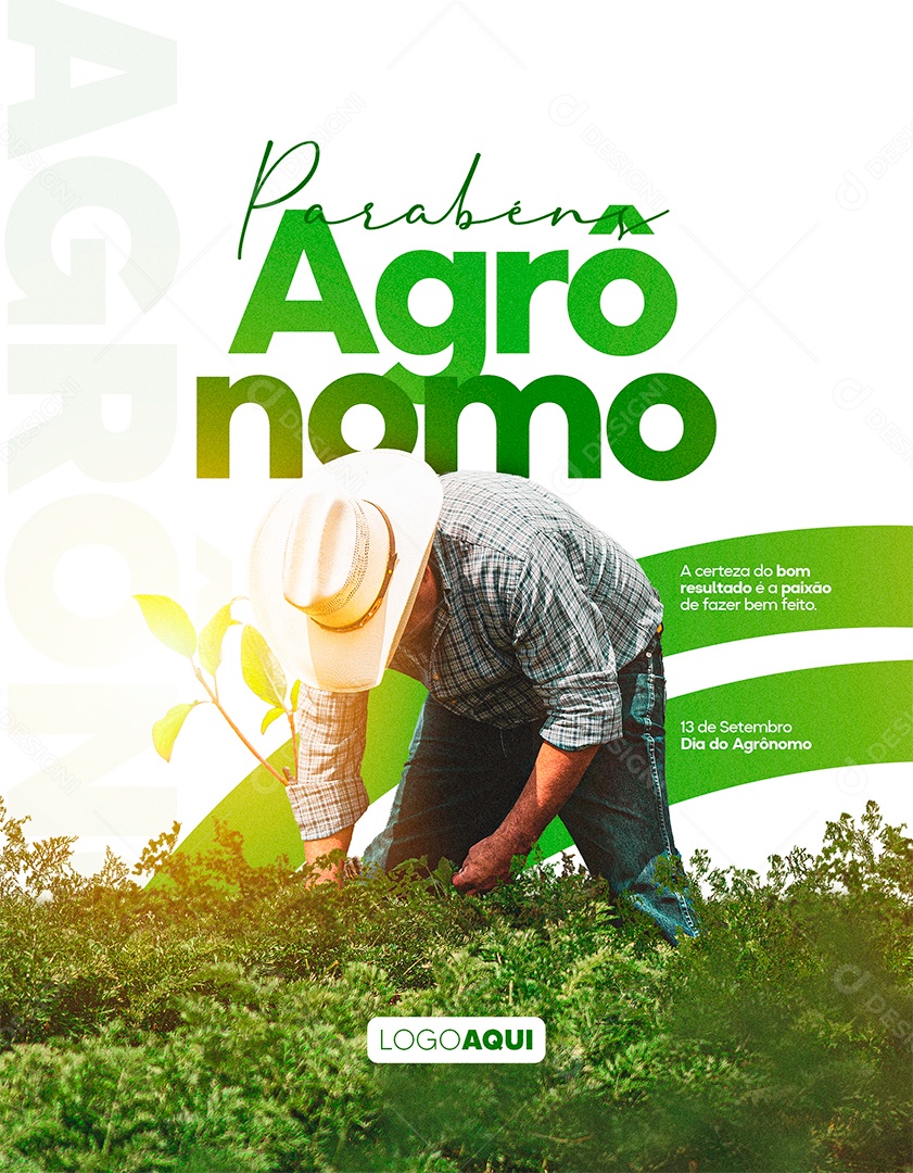 A certeza de bom resultado Dia do Agrônomo Social Media PSD Editável