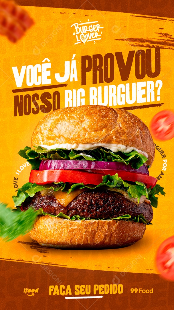 Você Já Nosso Burger Promoções Social Media PSD Editável