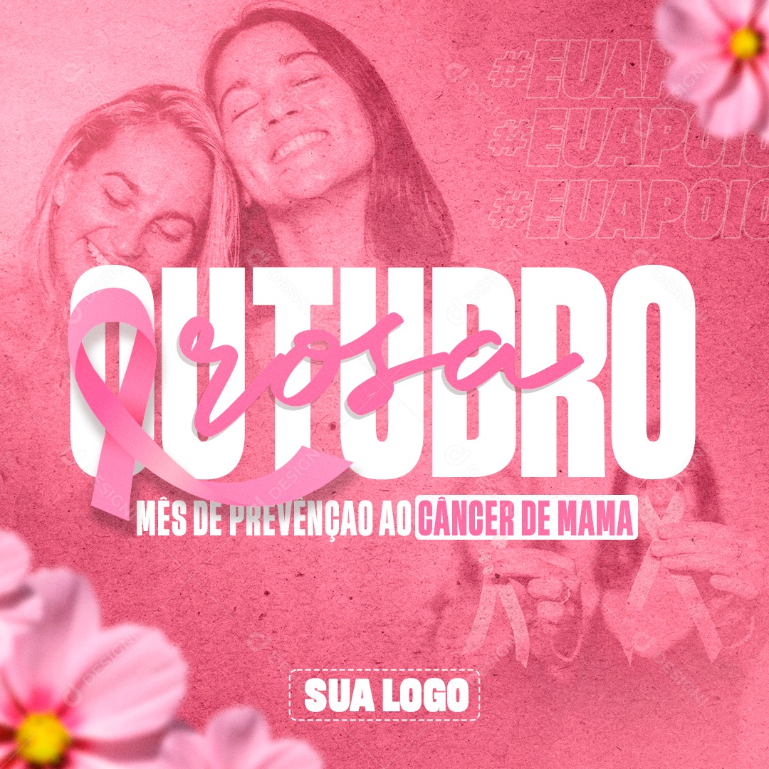 Outubro Rosa Data Comemorativa Mês De Prevenção Ao Câncer De Mama Social Media PSD Editável