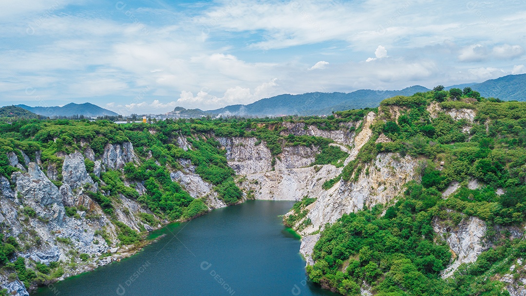 Uma vista aérea do Grand Canyon Chonburi Tailândia, Marco em Chonburi Tailândia.