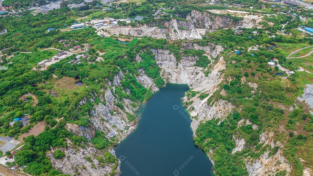 Uma vista aérea do Grand Canyon Chonburi Tailândia, Marco em Chonburi Tailândia.