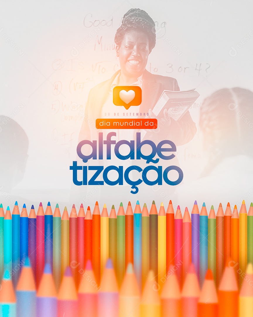 Dia Mundial da Alfabetização 8 de Setembro Social Media PSD Editável