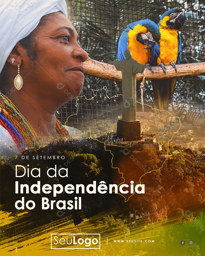 Social Media 07 de Setembro Dia da Independência do Brasil PSD Editável