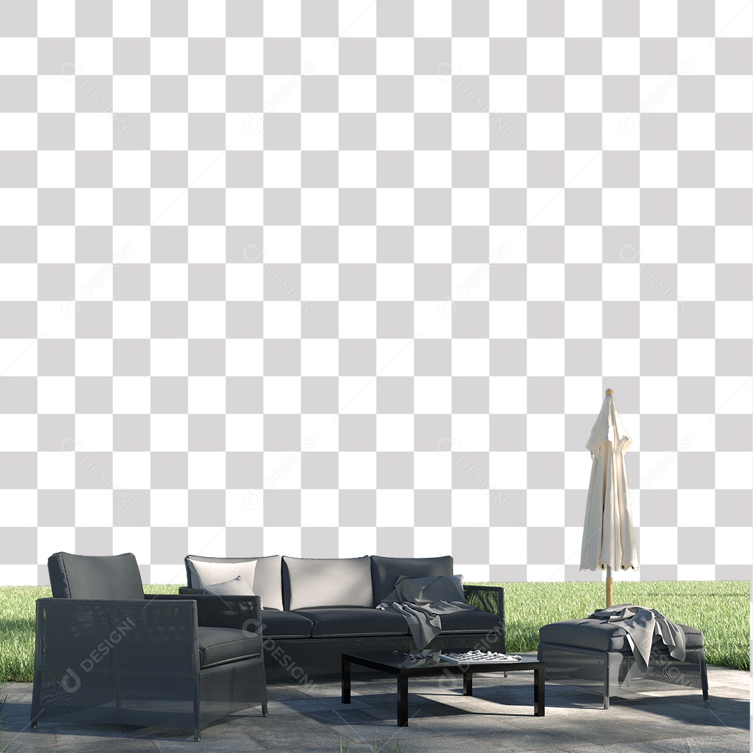 Móveis de jardim cenário PNG Transparente