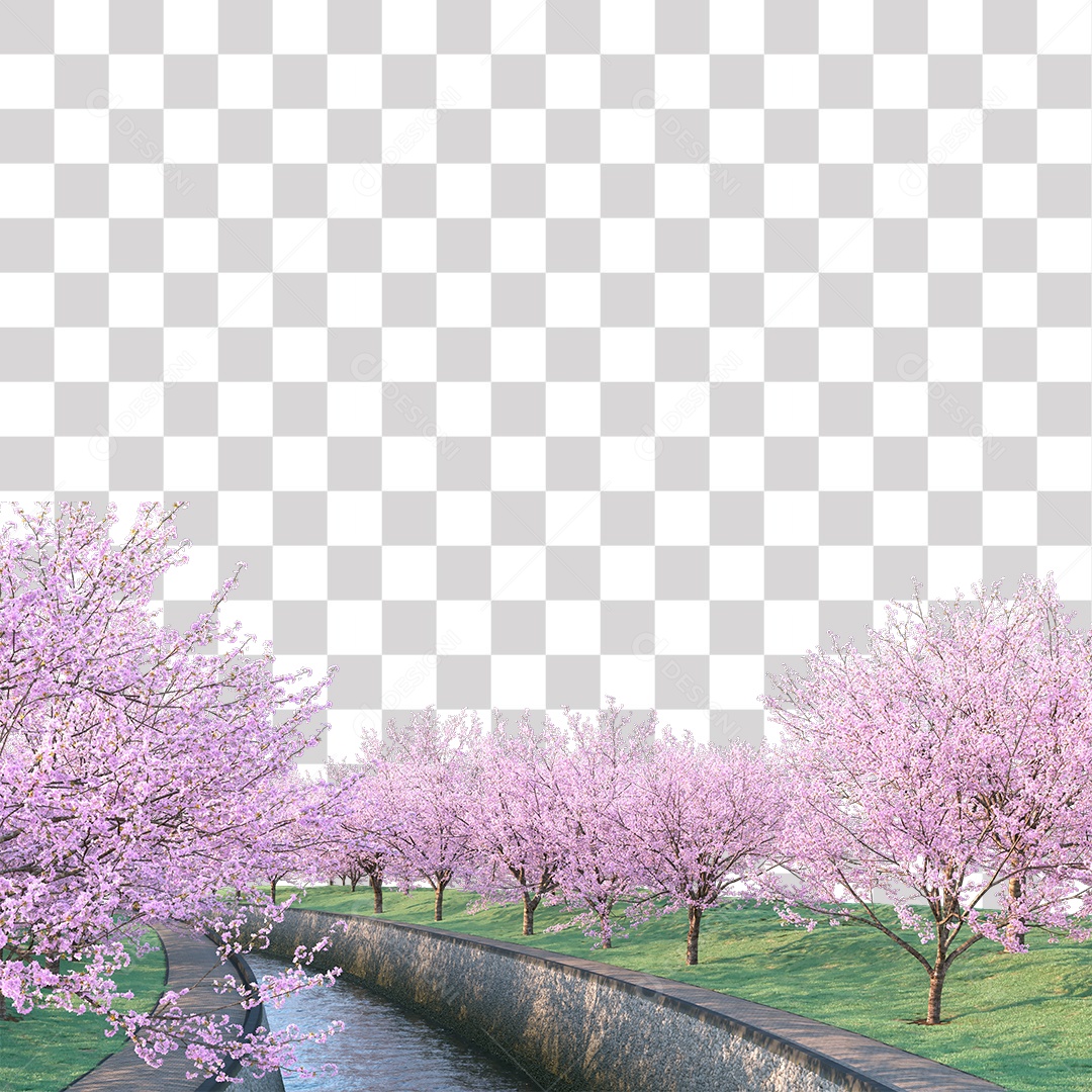 Paisagem campo sobre floresta gramado PNG Transparente