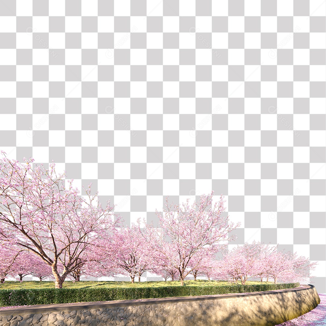 Paisagem campo sobre floresta gramado PNG Transparente