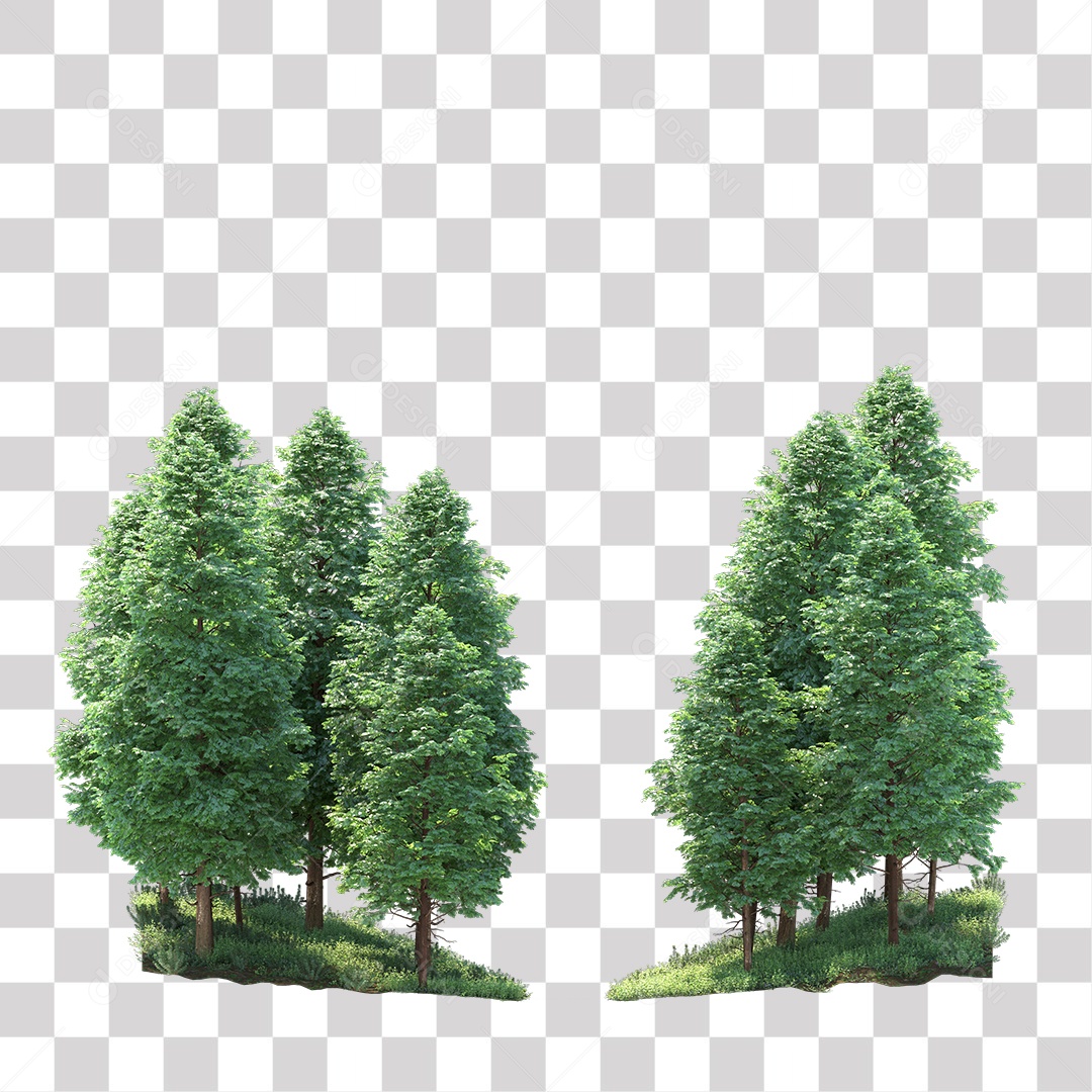 Árvores verdes PNG Transparente