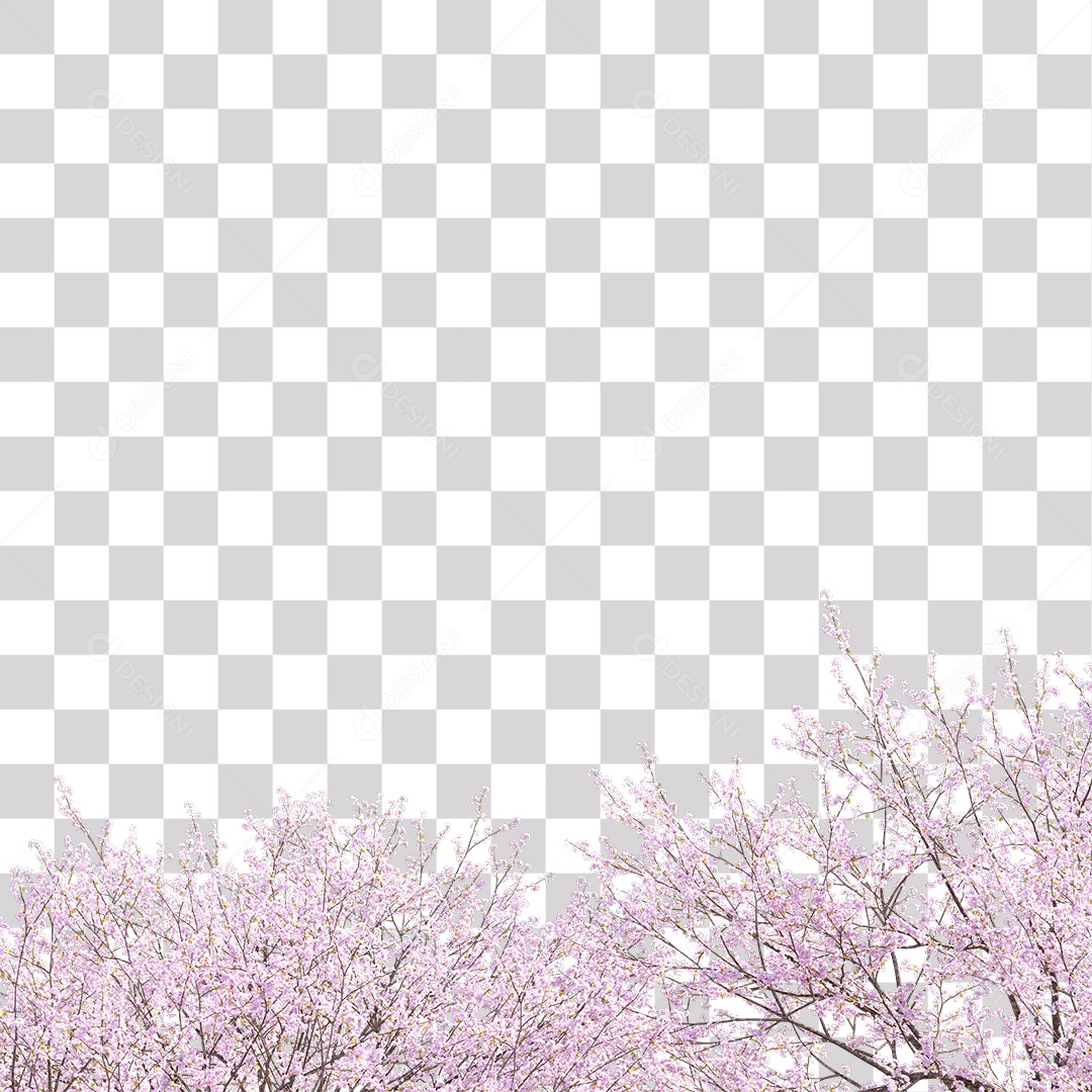 galho de flores rosa PNG Transparente