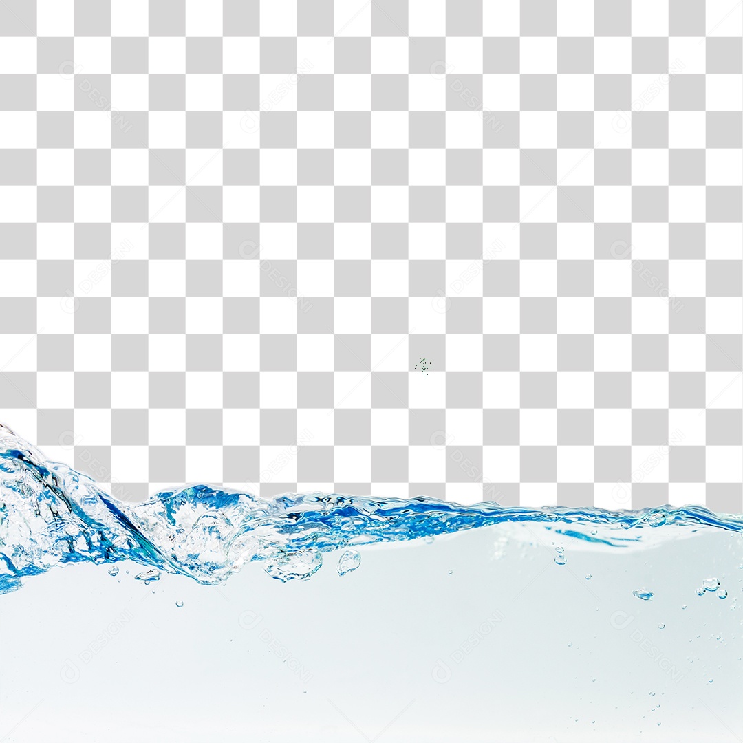 Respingos de água com bolhas de ar, PNG transparente