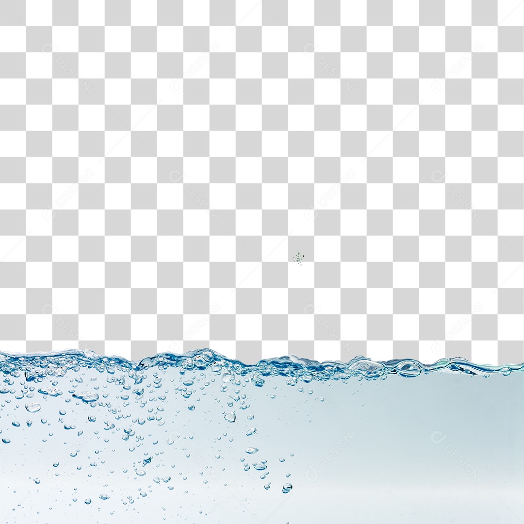 Respingos de água com bolhas de ar, PNG transparente