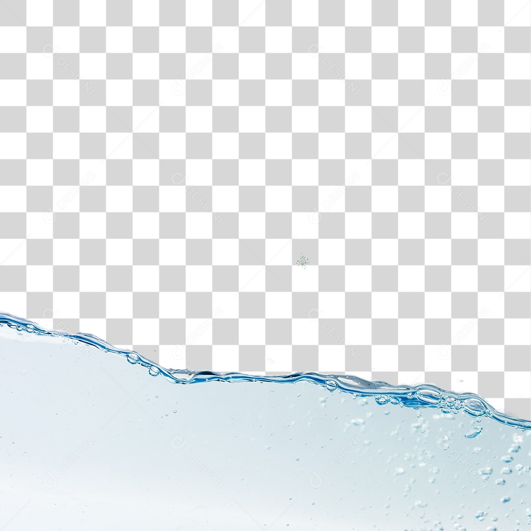 Respingos de água com bolhas de ar, PNG transparente