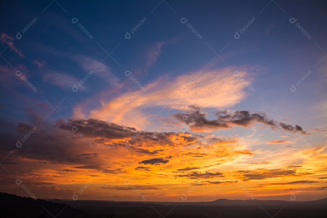 Céu na hora do Crepúsculo.