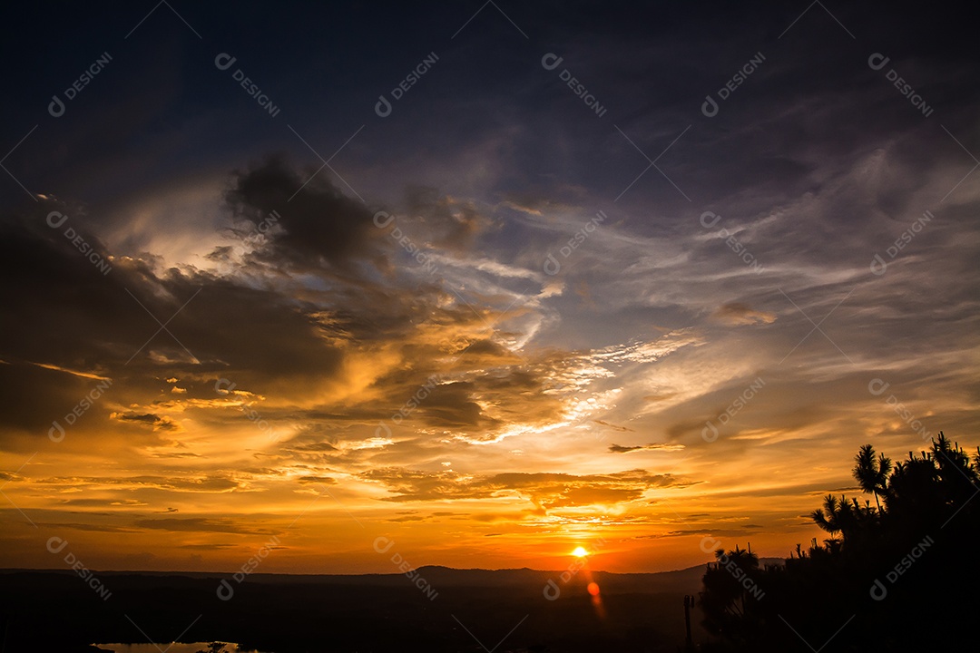 Céu na hora do Crepúsculo.