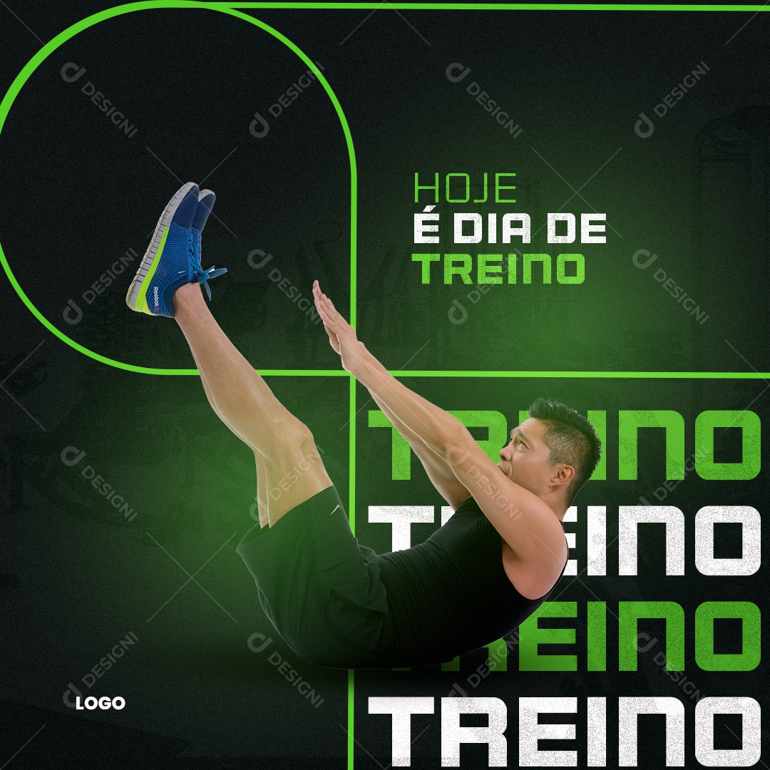 Social Media Hoje é Dia de Treino PSD Editável