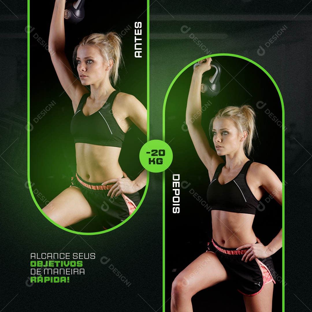 Social Media Academia Treino PSD Editável