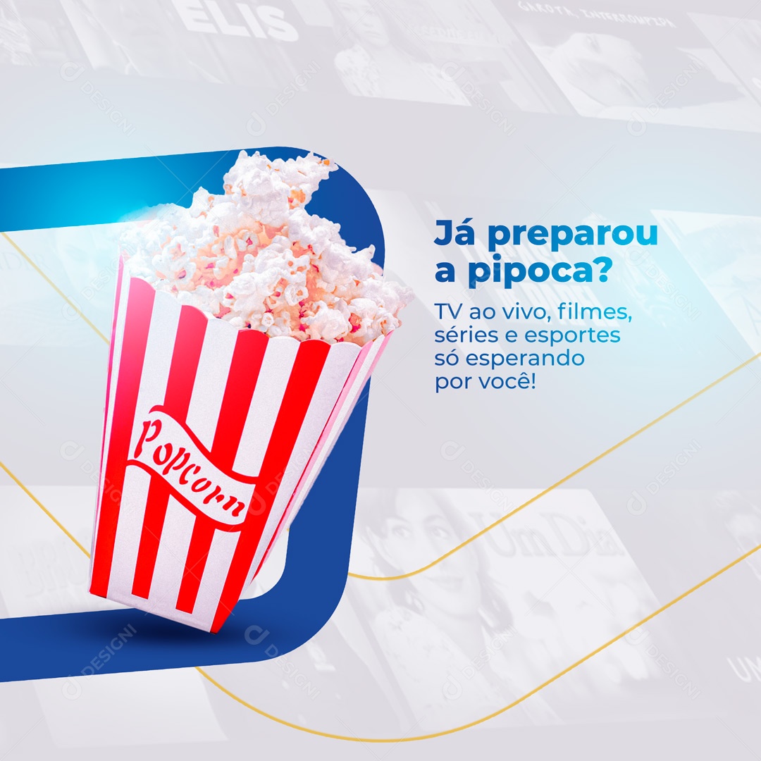 Social Media IPTV Séries Filmes PSD Editável