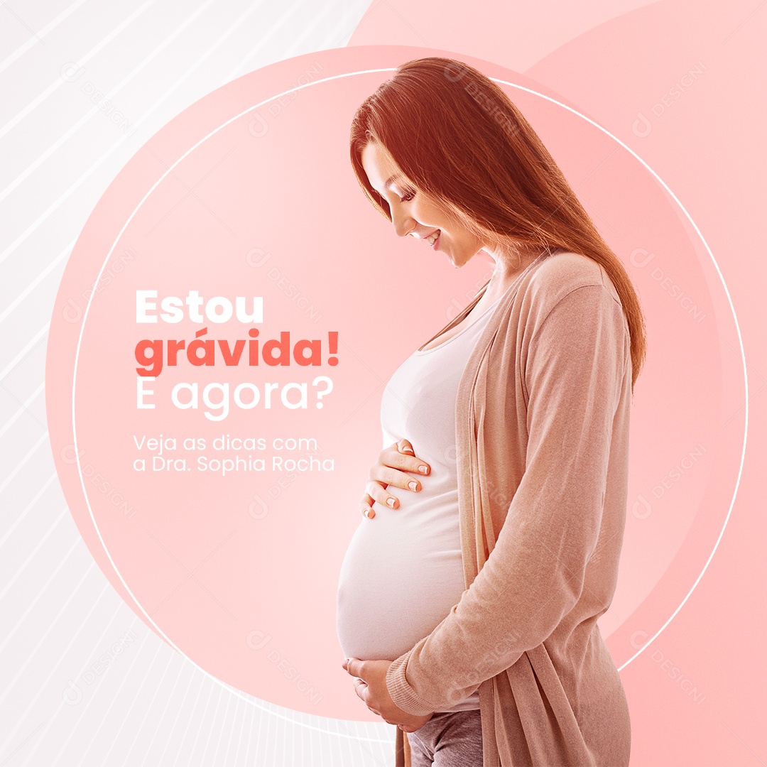 Social Media Ginecologista Obstetrícia, Estou Grávida e Agora? PSD Editável