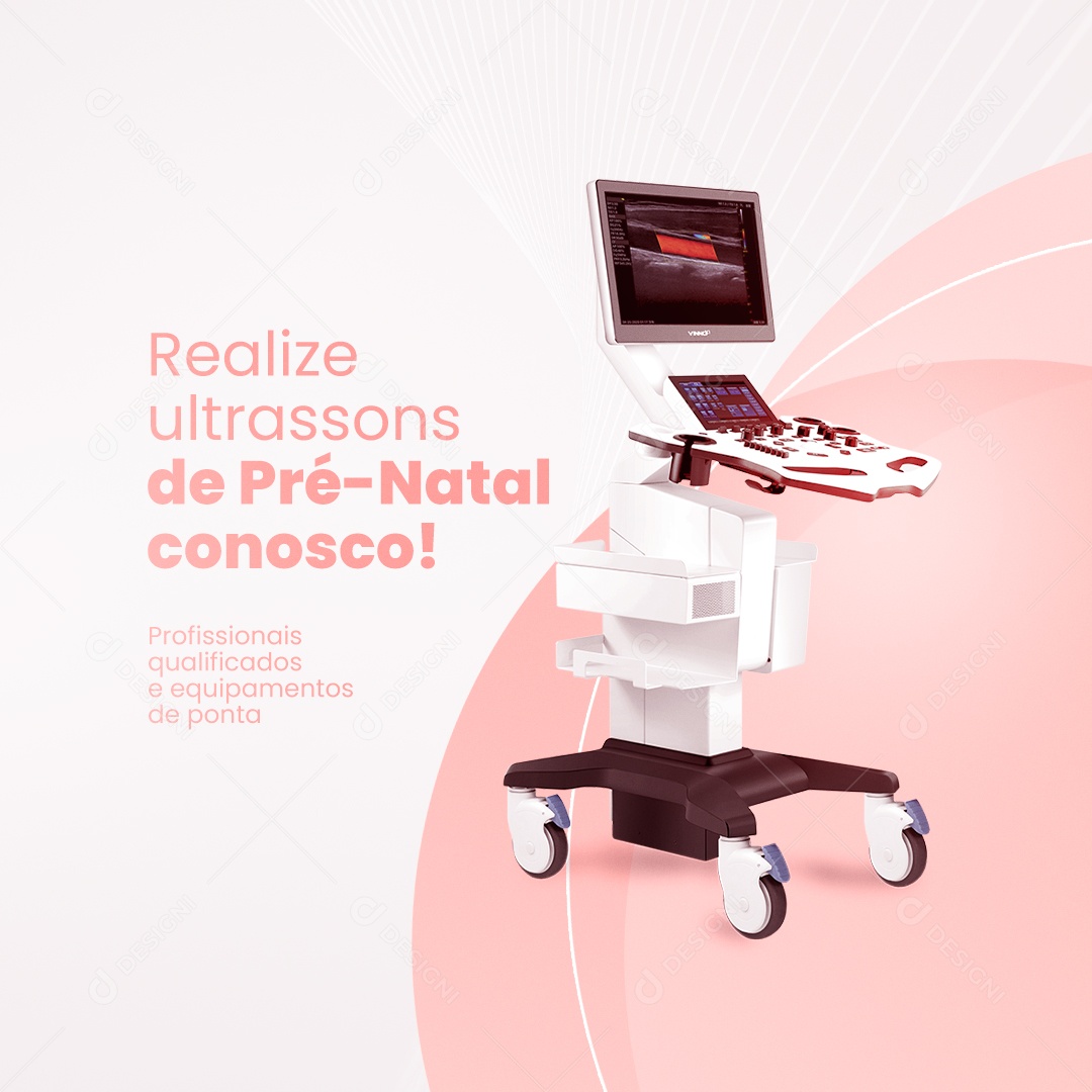Social Media Ginecologista Obstetrícia Realize Ultrassons de Pré Natal dePSD Editável