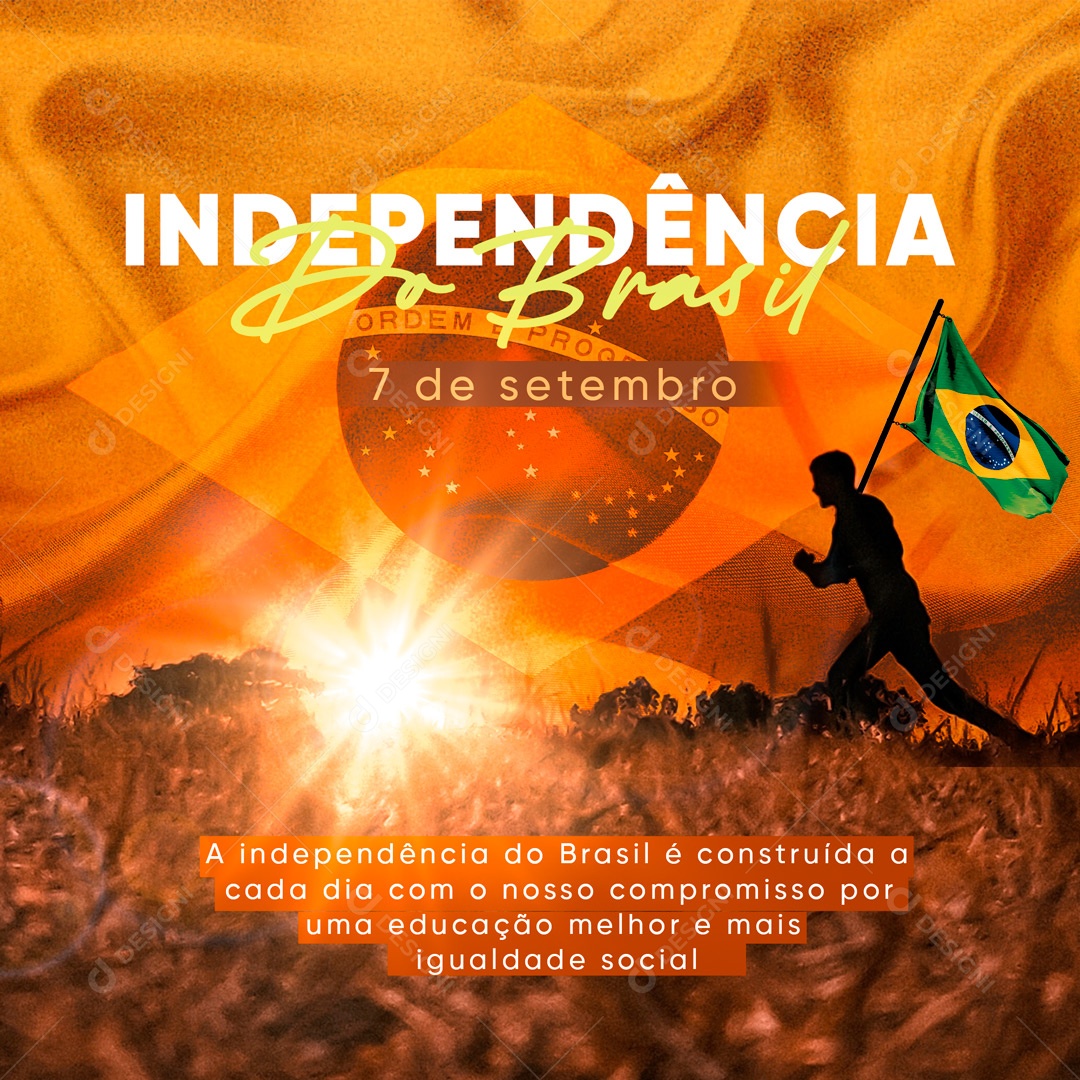Social Media Feliz Dia da Independência do Brasil 07 de Setembro PSD Editável