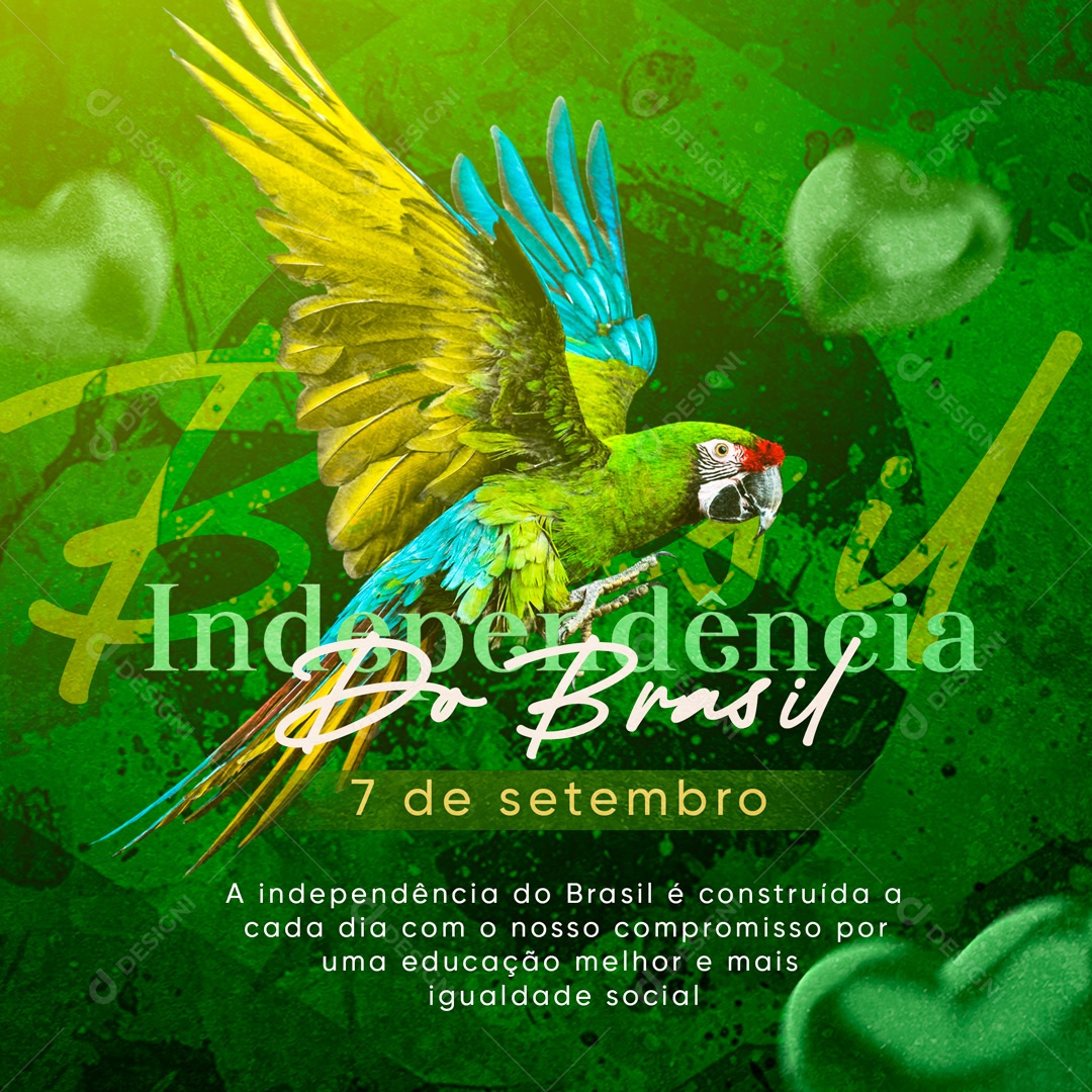 Social Media 07 de Setembro Dia da Independência do Brasil PSD Editável