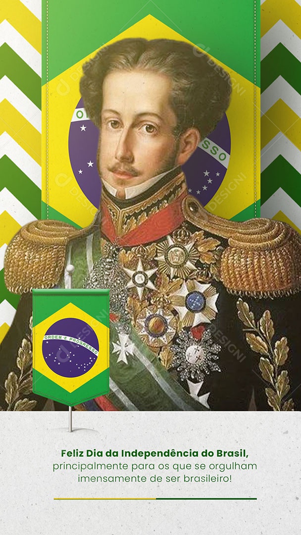 Story Feliz Dia da Independência do Brasil 07 de Setembro Social Media PSD Editável