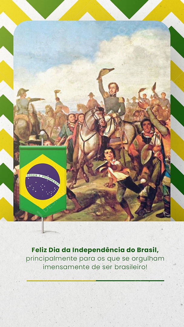 Social Media Feliz Dia da Independência do Brasil 07 de Setembro Story PSD Editável